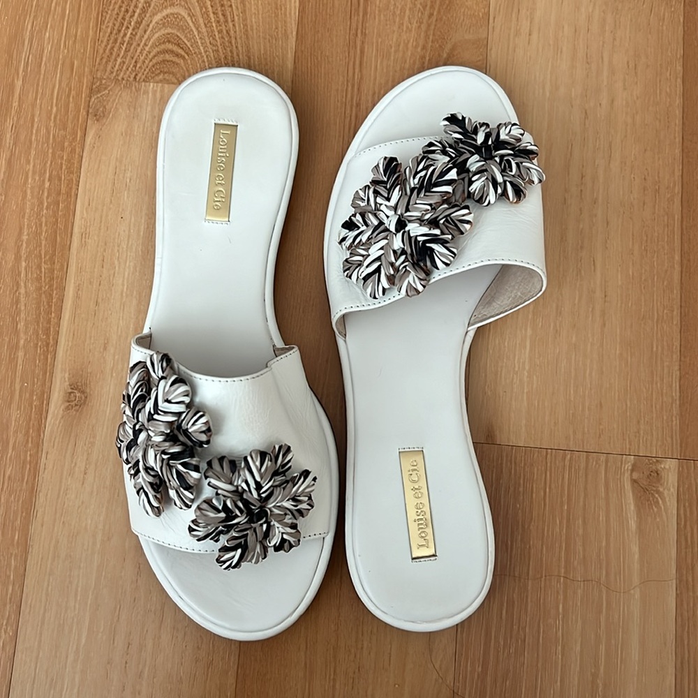 COPY - White Floral Slide Sandals - Picture 5 of 12